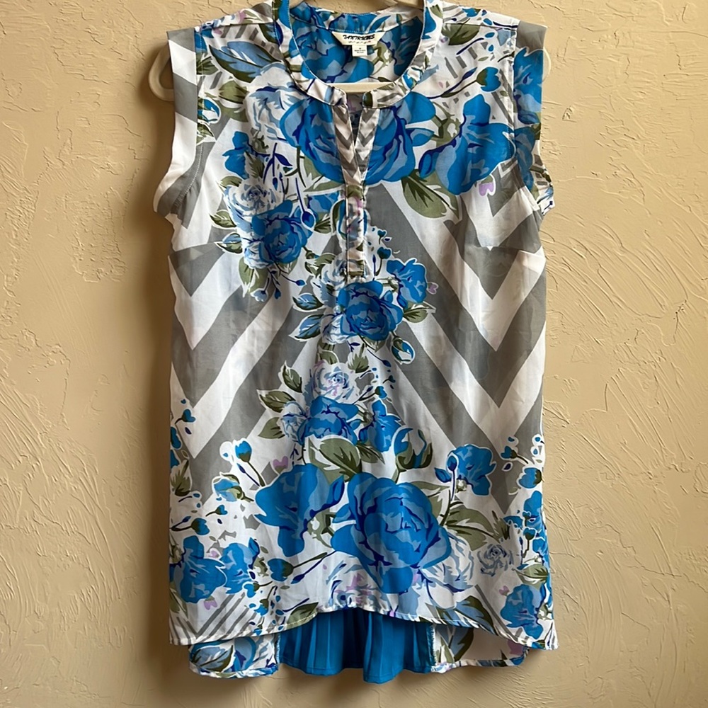 Sheer floral tank top